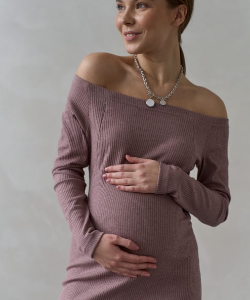 Кофейное платье для будущих и кормящих мам Everett NEW Кофейное платье для будущих и кормящих мам Everett NEW — изображение 9
