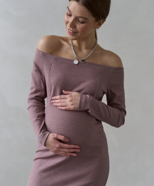 Кофейное платье для будущих и кормящих мам Everett NEW Кофейное платье для будущих и кормящих мам Everett NEW — изображение 5