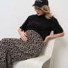 Бежевая юбка в горошек для будущих и кормящих мам Nessy Весна 20