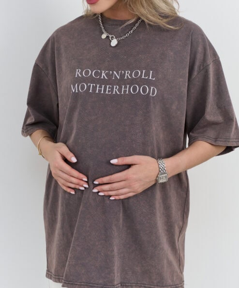 Кофейная футболка из вареного хлопка Rock-n-roll Motherhood Кофейная футболка из вареного хлопка Rock-n-roll Motherhood — изображение 2