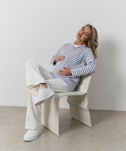 Серая тельняшка для будущих и кормящих мам Marina New Серая тельняшка для будущих и кормящих мам Marina New — изображение 7
