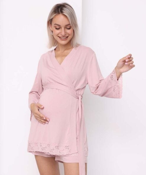 Розовый домашний комплект для будущих и кормящих мам Nubi — изображение 7