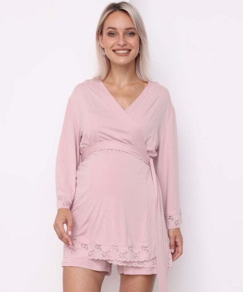 Розовый домашний комплект для будущих и кормящих мам Nubi — изображение 6