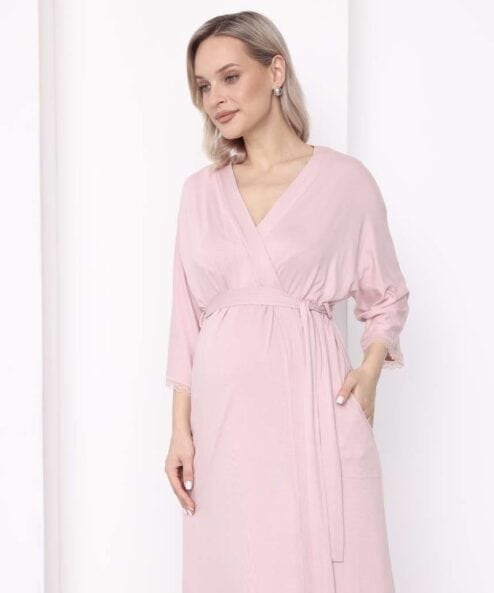 Розовый домашний комплект для будущих и кормящих мам Stella — изображение 9