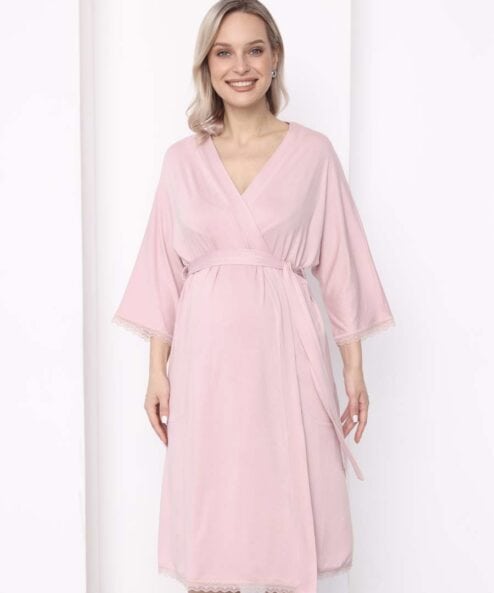 Розовый домашний комплект для будущих и кормящих мам Stella — изображение 10