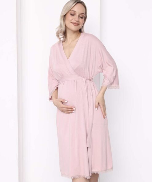 Розовый домашний комплект для будущих и кормящих мам Stella — изображение 7