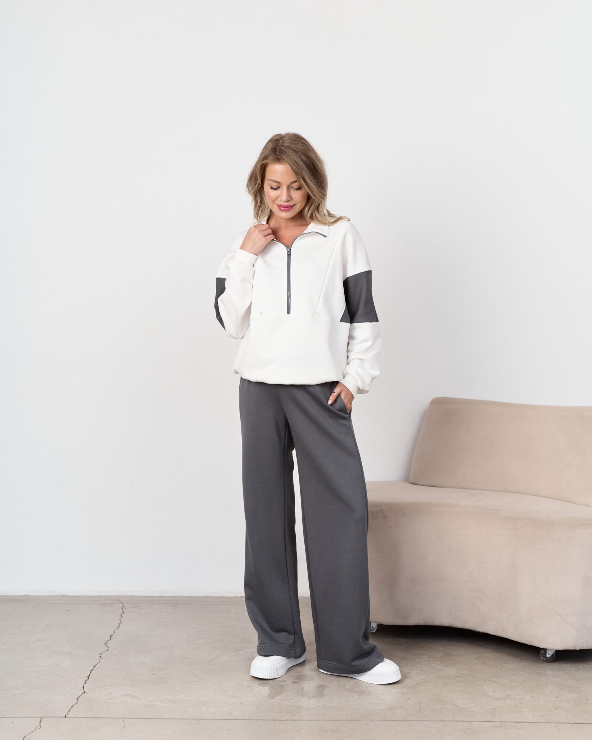 Графитовые брюки для будущих и кормящих мам Flex New Графитовые брюки для будущих и кормящих мам Flex New — изображение 4