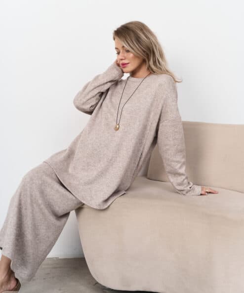 Бежевая теплая юбка для будущих и кормящих мам Trendy — изображение 7