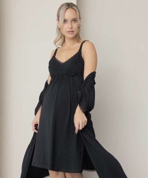 Черный домашний комплект для будущих и кормящих мам Stella — изображение 11