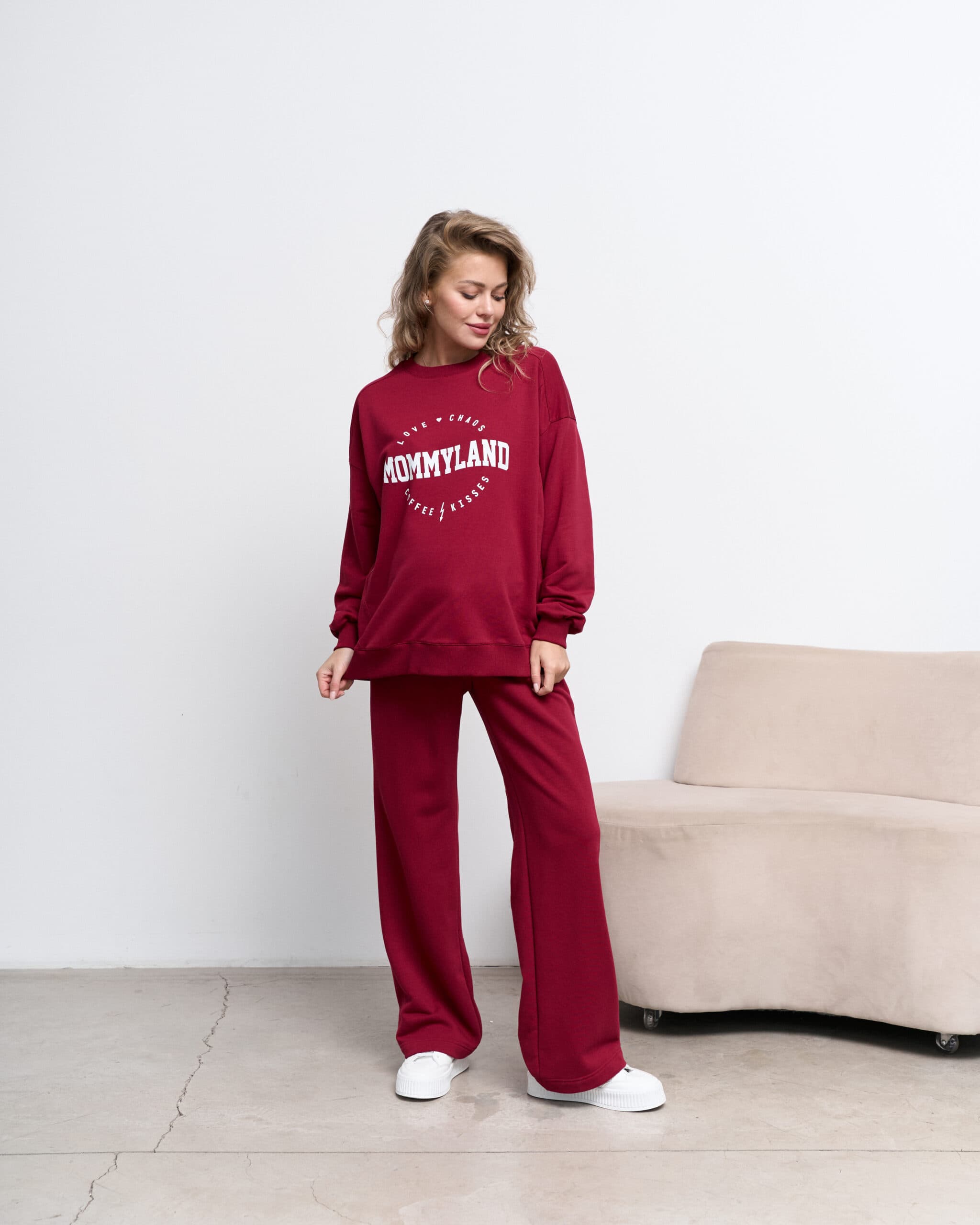 Бордовые брюки для будущих и кормящих мам Flex New Бордовые брюки для будущих и кормящих мам Flex New — изображение 4