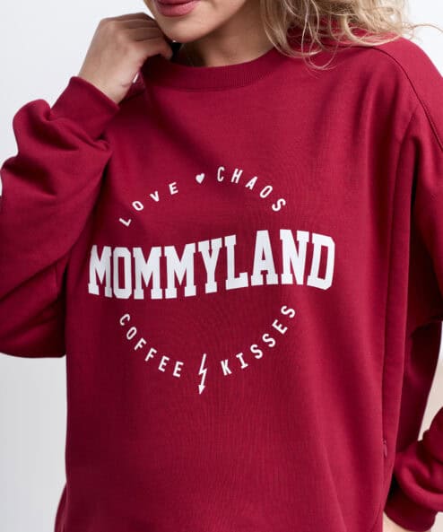 Бордовый свитшот для будущих и кормящих мам Mommyland — изображение 5