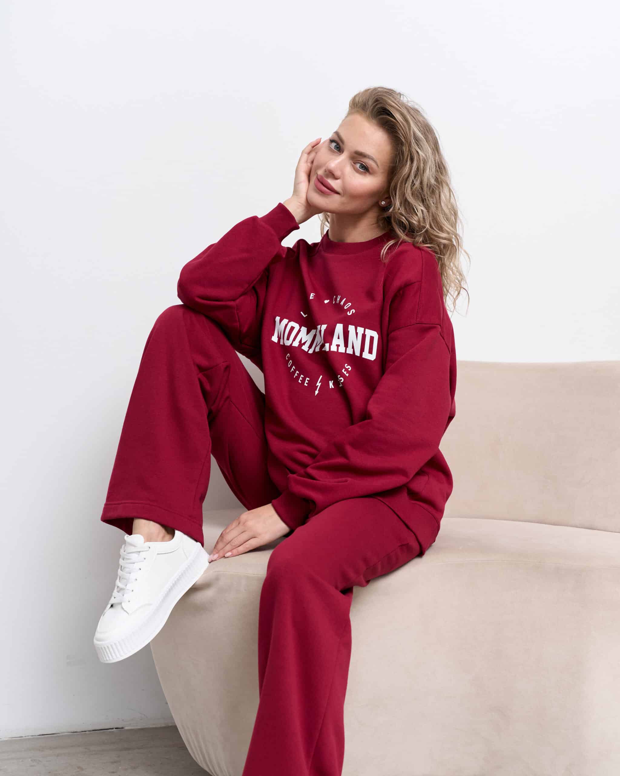 Бордовые брюки для будущих и кормящих мам Flex New Бордовые брюки для будущих и кормящих мам Flex New — изображение 3