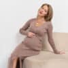 Черное теплое худи для будущих мам Lima Warm Зима 22