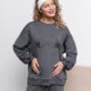 Графитовый свитшот для будущих и кормящих мам Mommyland