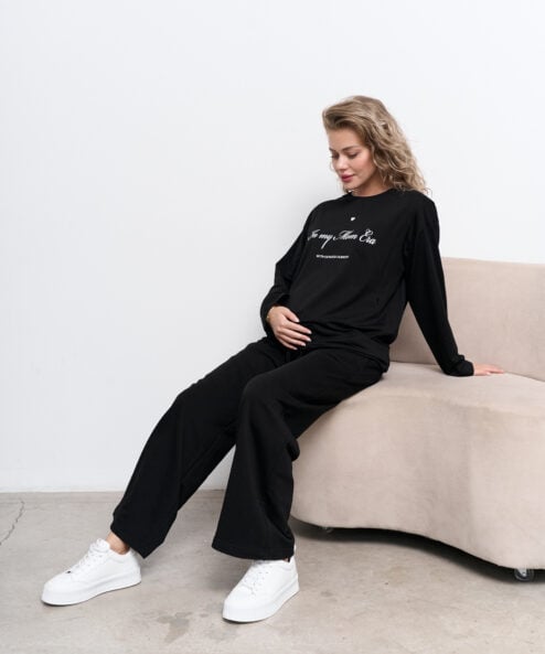Черные брюки для будущих и кормящих мам Flex Черные брюки для будущих и кормящих мам Flex — изображение 8