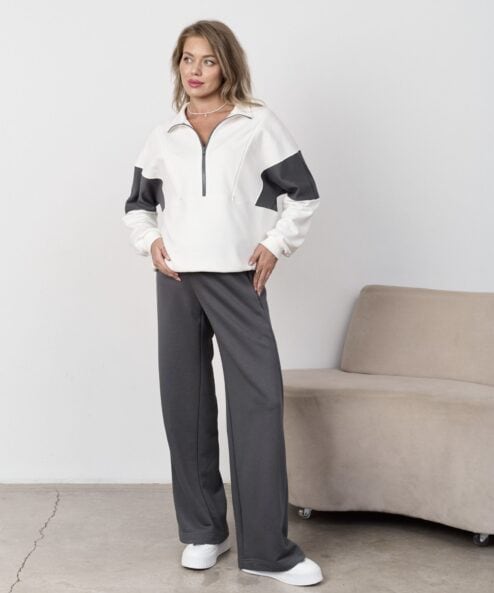 Графитовые брюки для будущих и кормящих мам Flex New