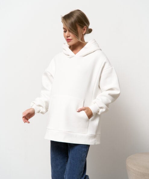 Молочное теплое худи для будущих и кормящих мам Juna Warm — изображение 9