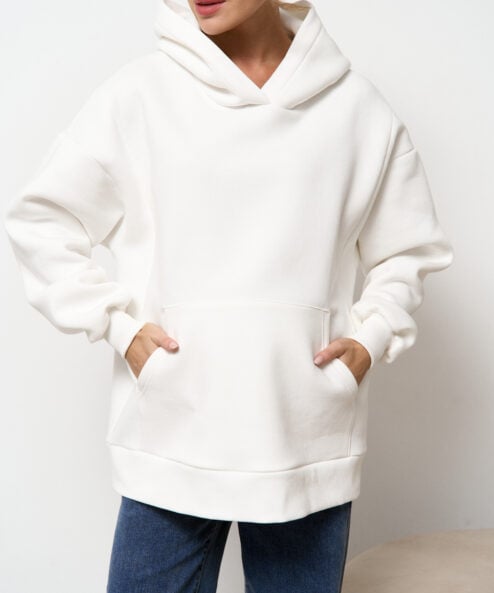 Молочное теплое худи для будущих и кормящих мам Juna Warm — изображение 4