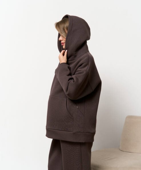 Кофейное теплое худи для будущих и кормящих мам Juna Warm — изображение 9