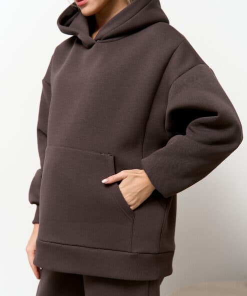 Кофейное теплое худи для будущих и кормящих мам Juna Warm — изображение 13