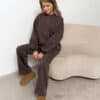 Кофейные теплые брюки для будущих и кормящих мам Trix Warm Зима 21