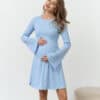 Синее мини-платье для будущих и кормящих мам Erica Новинки 34
