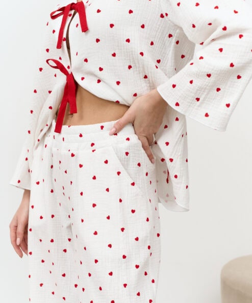 Alternative view of Брюки с красными сердечками Love