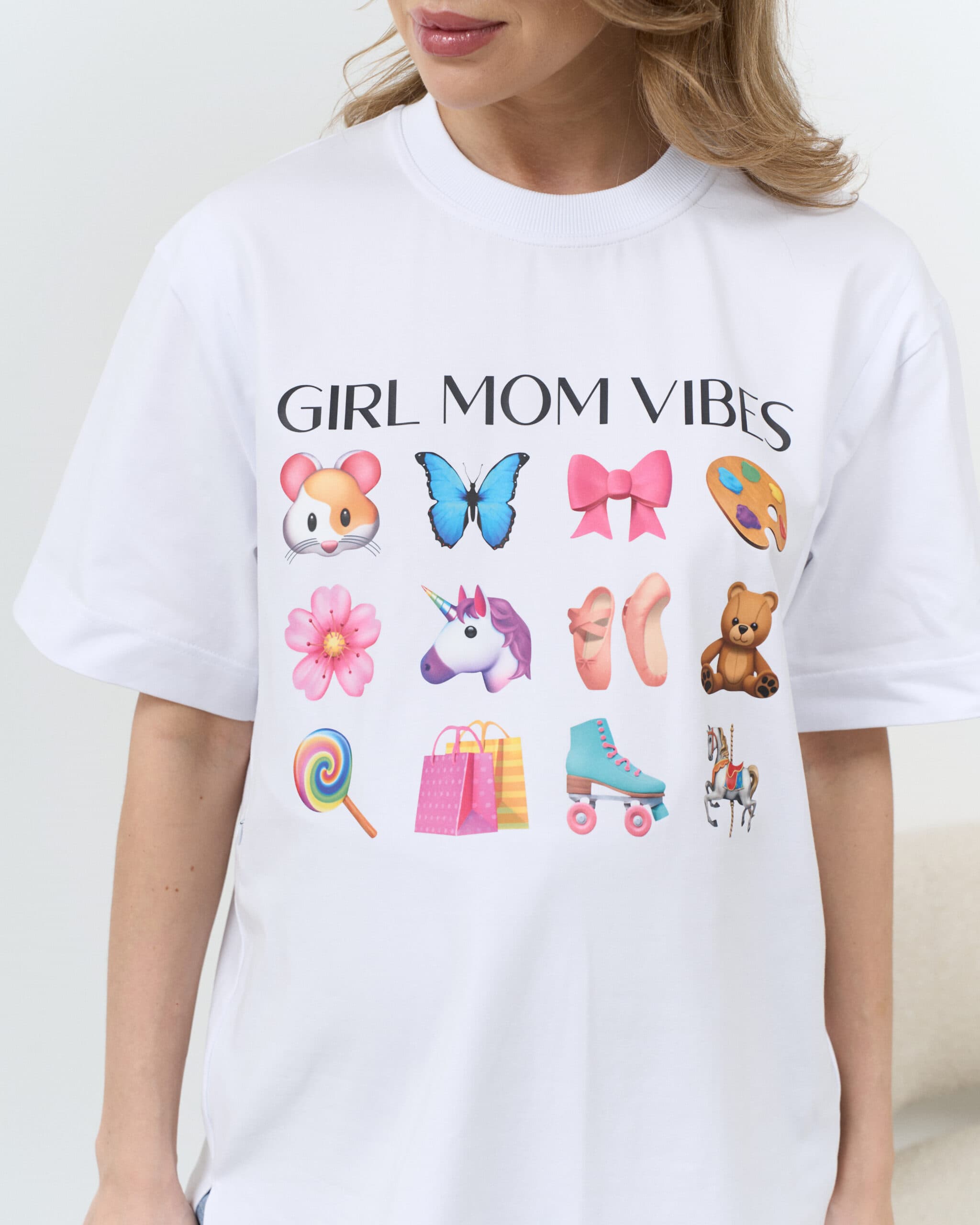 Белая футболка для будущих и кормящих мам Girl Mom Vibes Белая футболка для будущих и кормящих мам Girl Mom Vibes — изображение 7