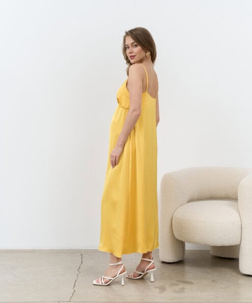 Желтое платье для будущих и кормящих мам Karmen NEW — изображение 7