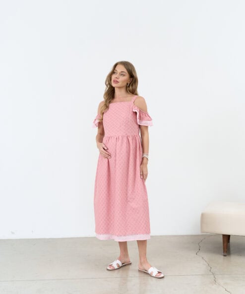 Коралловый сарафан для беременных и кормящих мам Violetta New — изображение 7