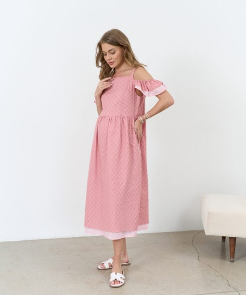 Коралловый сарафан для беременных и кормящих мам Violetta New — изображение 12