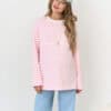 Розовая тельняшка для будущих и кормящих мам Marina New