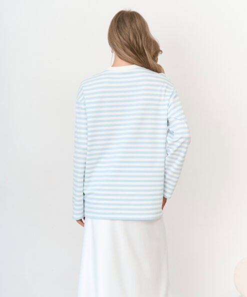 Голубая тельняшка для будущих и кормящих мам Marina New — изображение 14