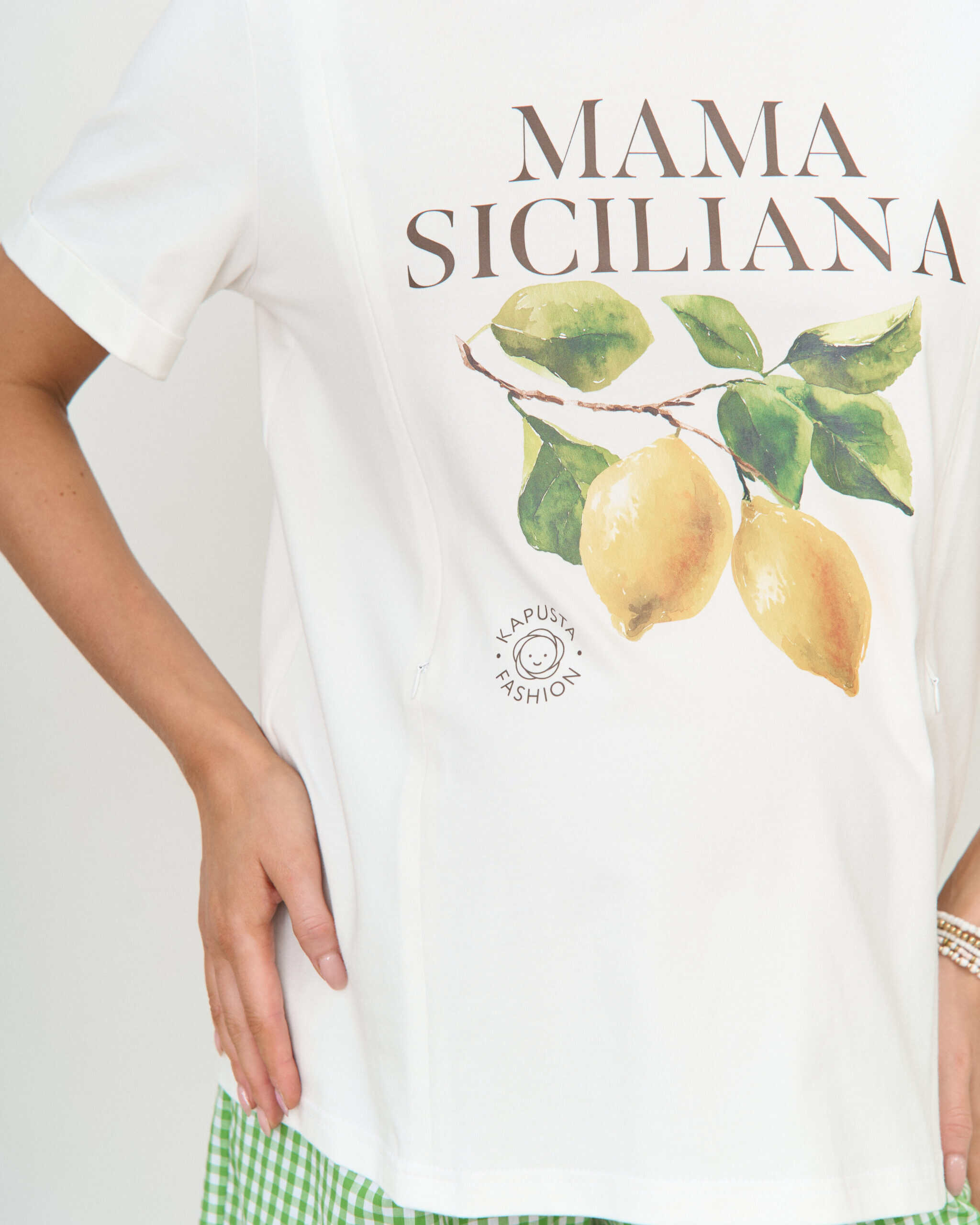 Молочная футболка для будущих и кормящих мам Mama Siciliana Молочная футболка для будущих и кормящих мам Mama Siciliana — изображение 4