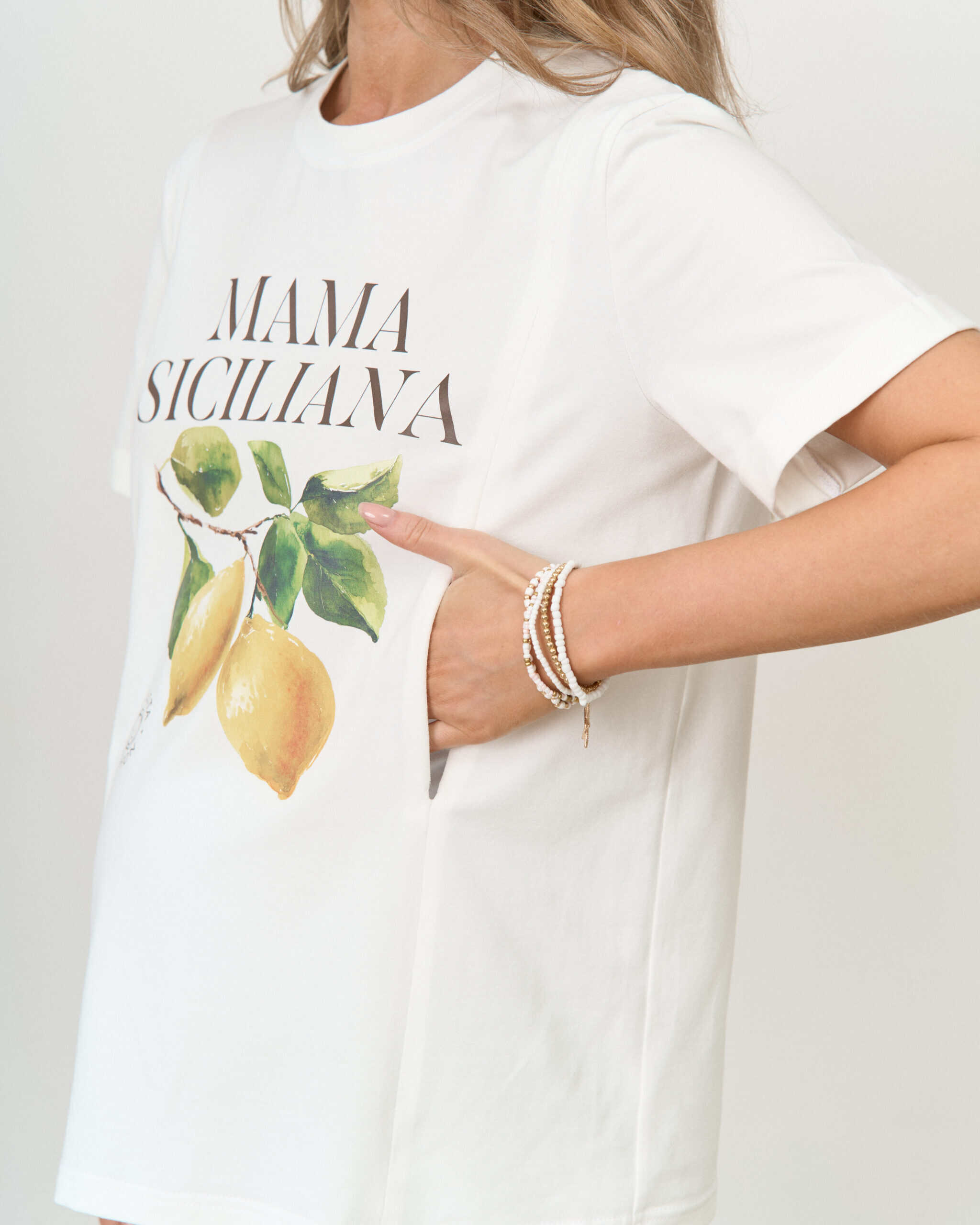 Молочная футболка для будущих и кормящих мам Mama Siciliana Молочная футболка для будущих и кормящих мам Mama Siciliana — изображение 2