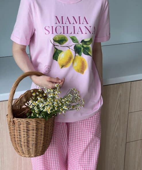 Розовая футболка для будущих и кормящих мам Mama Siciliana Розовая футболка для будущих и кормящих мам Mama Siciliana — изображение 9