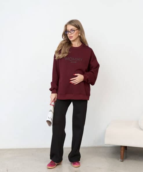 Черные теплые брюки для будущих мам Flex Warm — изображение 4