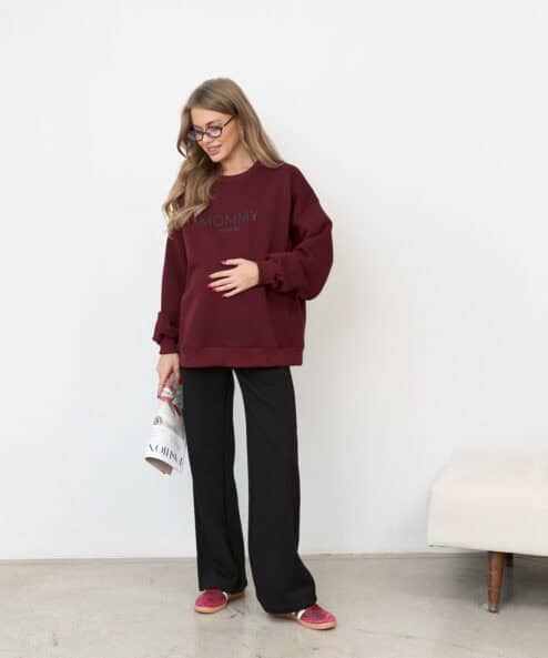 Черные теплые брюки для будущих мам Flex Warm — изображение 5