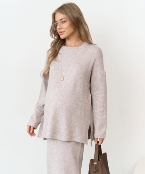 Кофейный теплый джемпер для будущих и кормящих мам Trendy Кофейный теплый джемпер для будущих и кормящих мам Trendy — изображение 12