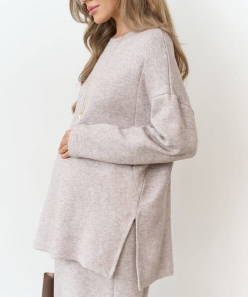 Кофейный теплый джемпер для будущих и кормящих мам Trendy Кофейный теплый джемпер для будущих и кормящих мам Trendy — изображение 11