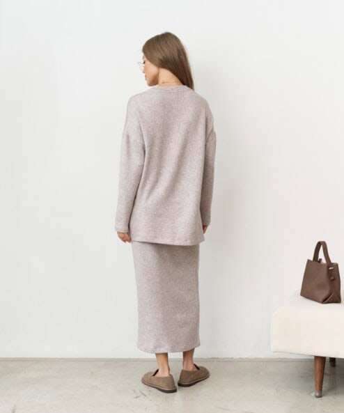 Кофейная теплая юбка для будущих и кормящих мам Trendy — изображение 11