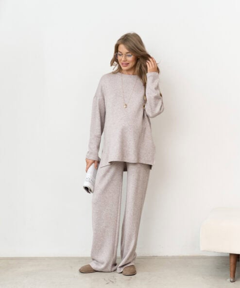 Кофейные теплые брюки для будущих и кормящих мам Trendy Кофейные теплые брюки для будущих и кормящих мам Trendy — изображение 5