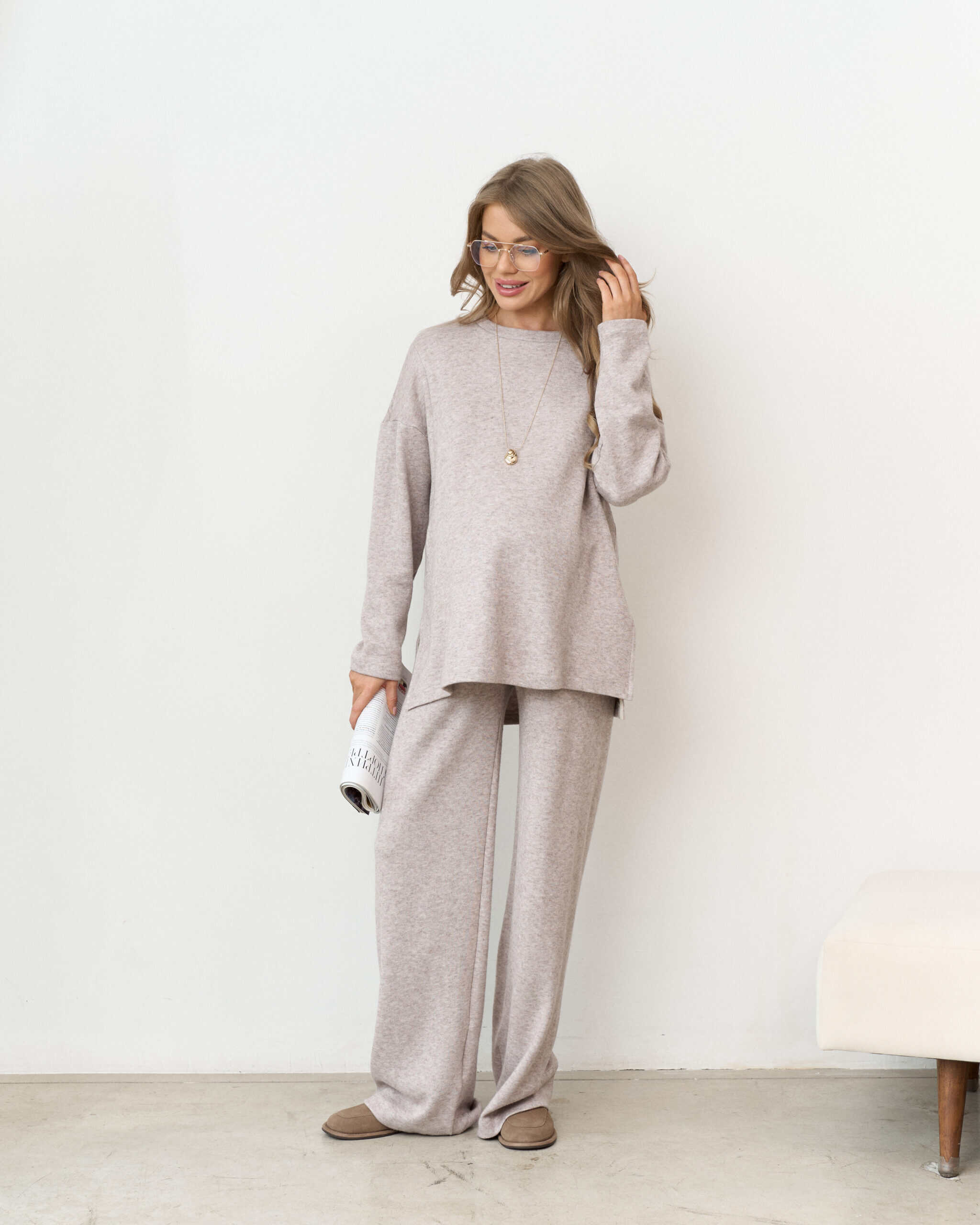 Кофейные теплые брюки для будущих и кормящих мам Trendy Кофейные теплые брюки для будущих и кормящих мам Trendy — изображение 5
