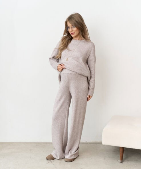 Кофейные теплые брюки для будущих и кормящих мам Trendy Кофейные теплые брюки для будущих и кормящих мам Trendy — изображение 4