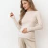 Бежевый базовый тёплый лонгслив Klark Warm