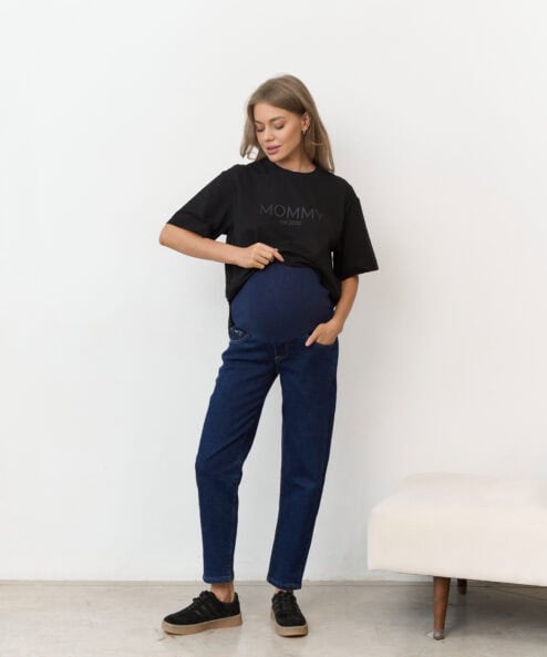 Синие джинсы moms для будущих мам Siam New — изображение 6