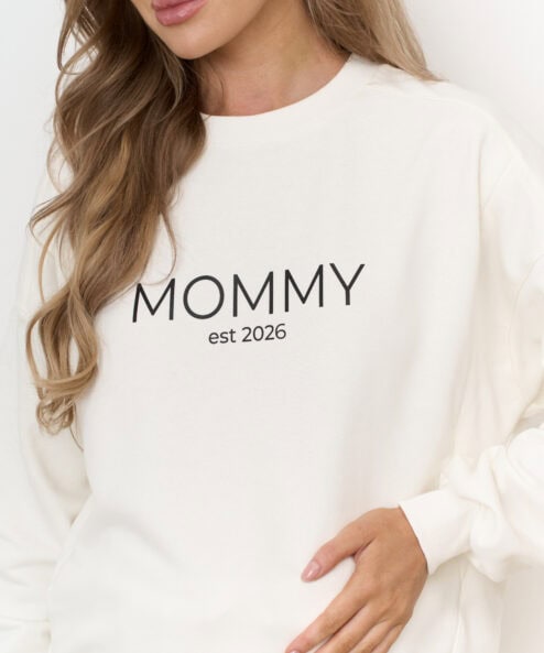 Молочный свитшот для будущих и кормящих мам MOMMY est 2026 Молочный свитшот для будущих и кормящих мам MOMMY est 2026 — изображение 5