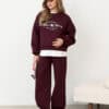 Сливовый теплый свитшот для будущих и кормящих мам Stylish Mommy Зима 37
