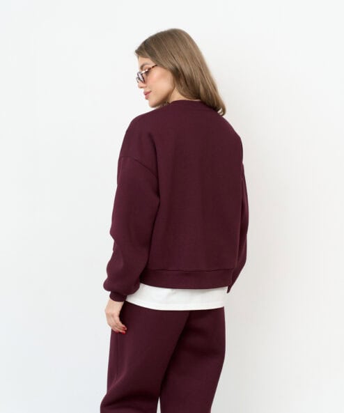 Сливовый теплый свитшот для будущих и кормящих мам Stylish Mommy — изображение 13