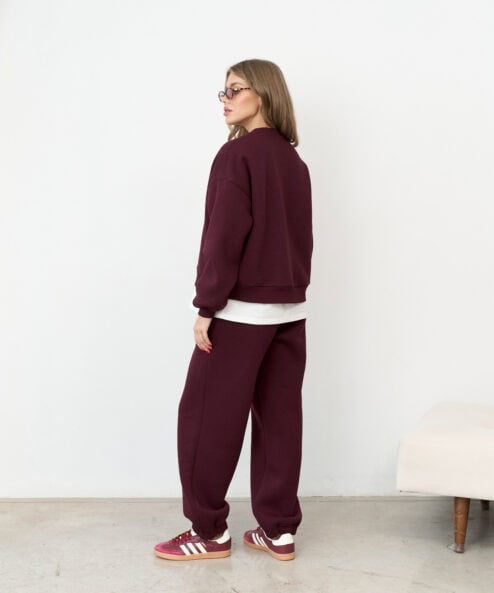Сливовый теплый свитшот для будущих и кормящих мам Stylish Mommy — изображение 14